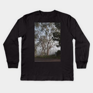 Gum tree in the mist Kids Long Sleeve T-Shirt